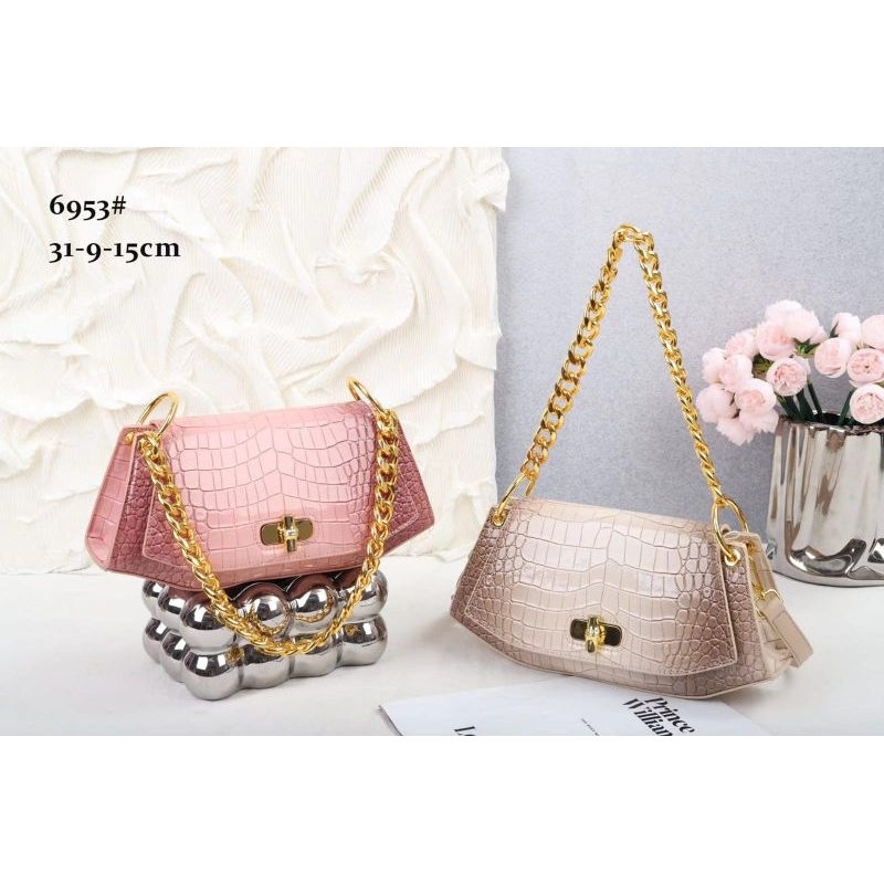 Tas Slempang Mewah Zahra 6953 (Barang Ready Stok) Tas Original, Tas Import Murah, Best seller, Tas U