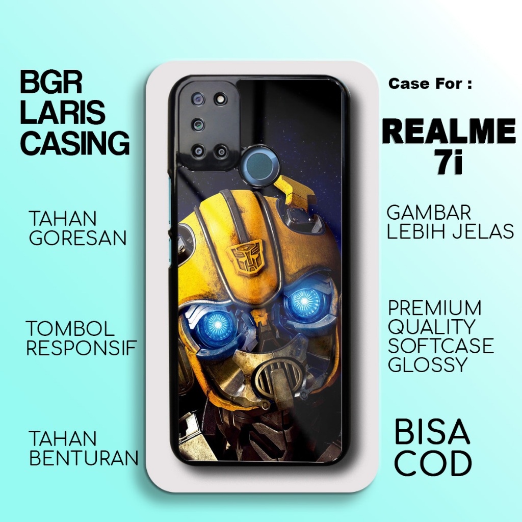 Case Realme 7i Terbaru - Realme 7i - Motif Robot 01 - Hardcase Premium Glossy - Softcase Hp Realme B