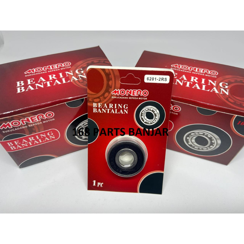 1 Kotak Monero Bearing Lahar 6201 - 2RS (1 Kotak = isi 10)