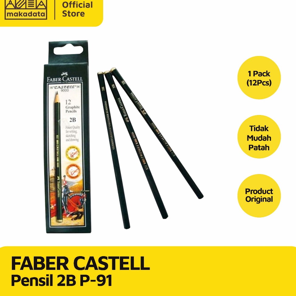 

KODE W9J PENCIL PENSIL FABER CASTELL 2B MURAH