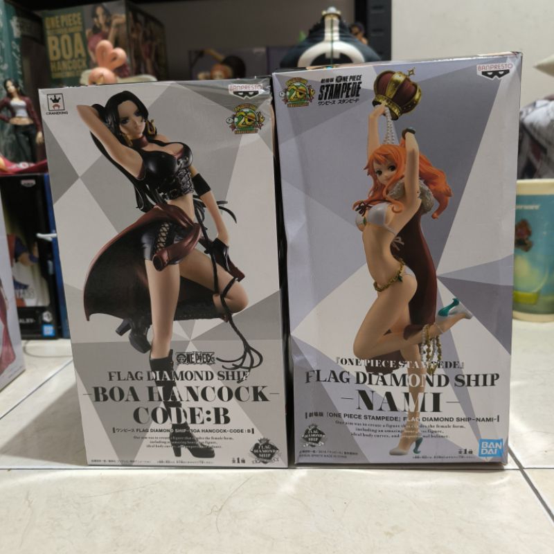 Boa Hancock And Nami Stampede Flag Diamond Ship One Piece Original Figure