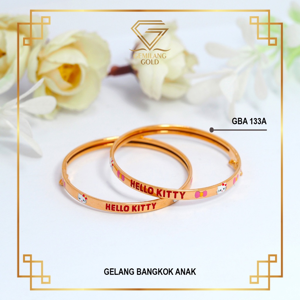 GELANG BANGKOK ANAK EMAS ASLI KADAR 6K (300) & 8K (375) GELANG BANGKOK ANAK KARAKTER LUCU GBA 133A |