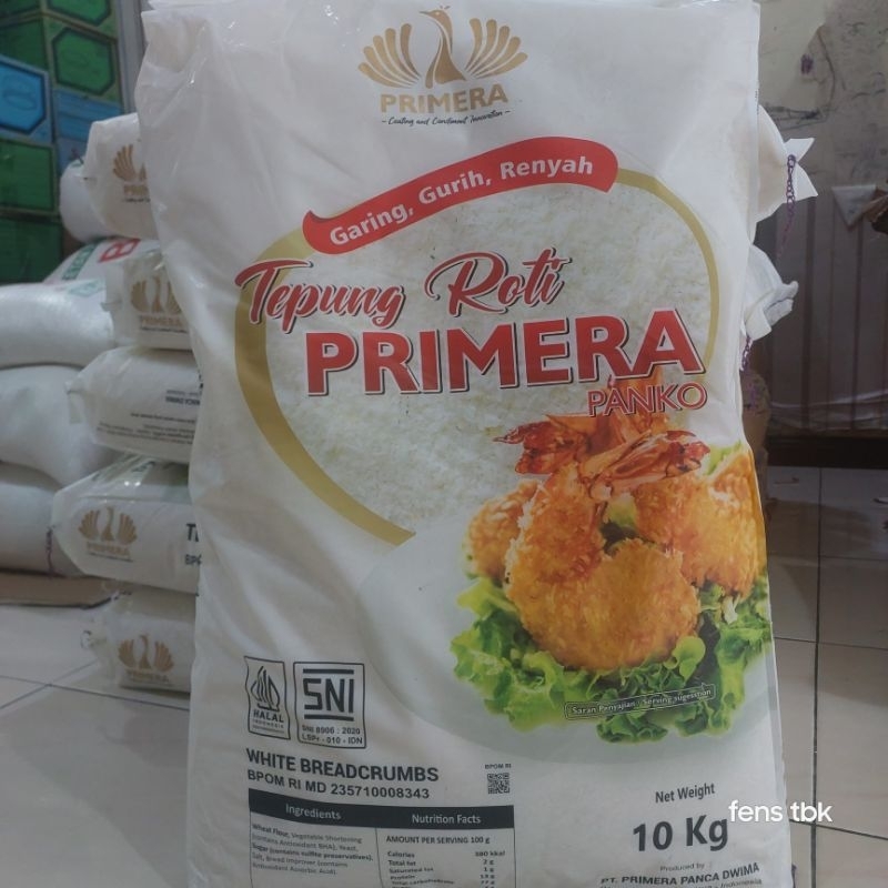 

TEPUNG ROTI PRIMERA PANKO PUTIH 10 KG / PANKO WHITE BREADCRUMBS / PRIMERA BREADCRUMBS / PANKO BREADCRUMBS
