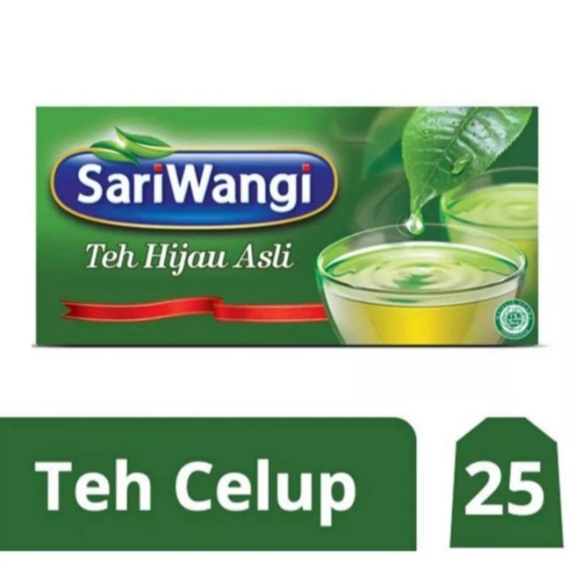 

SariWangi Sari Wangi Teh Hijau Kantong Celup Tea Bag Box Isi 25 @1.85g