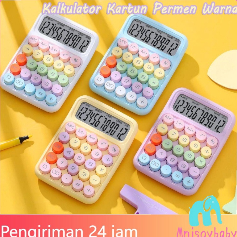 

KODE F2R5 CODKalkulator Kawaii Korea Kartun Permen Warna Keyboard Mekanik Senyap Layar Besar Portable Mudah Digunakan Kalkulator Untuk Kantor Desktop Kalkulator Belajar Keuangan