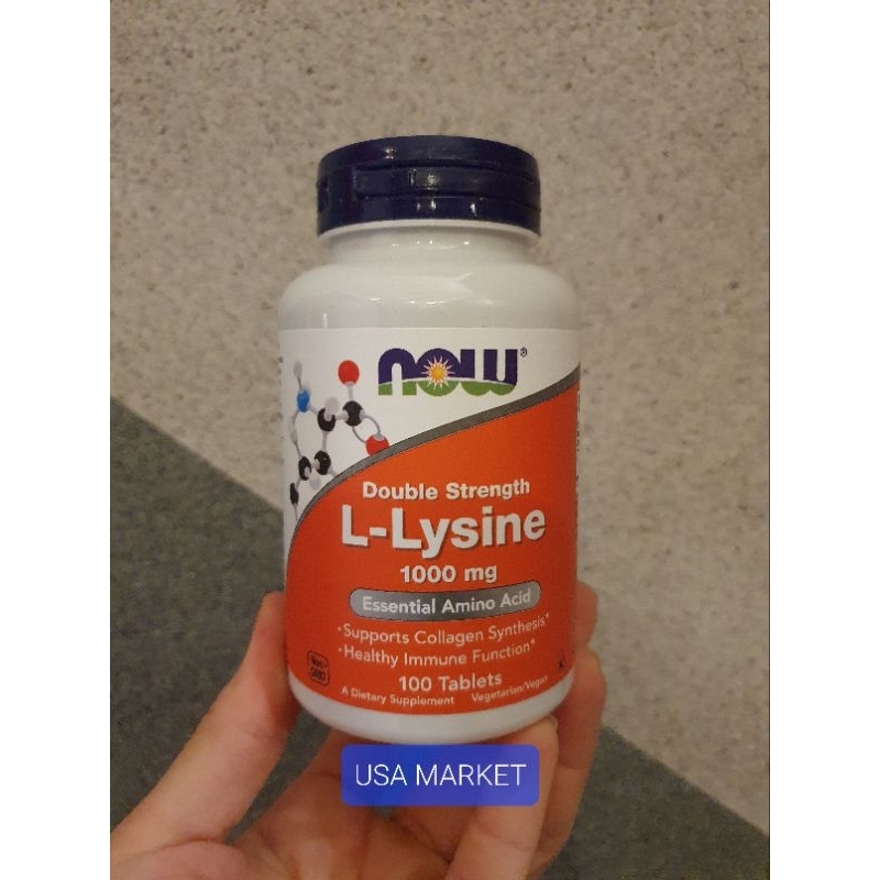Now L Lysine L-Lysine 1000 mg double strength 100 tablets