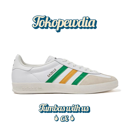 Adidas Gazelle Indoor White Green Yellow