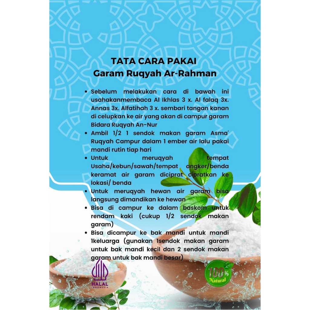 

500gr garam ruqyah bidara arrohman 100% penangkal penglaris pada tempat usaha