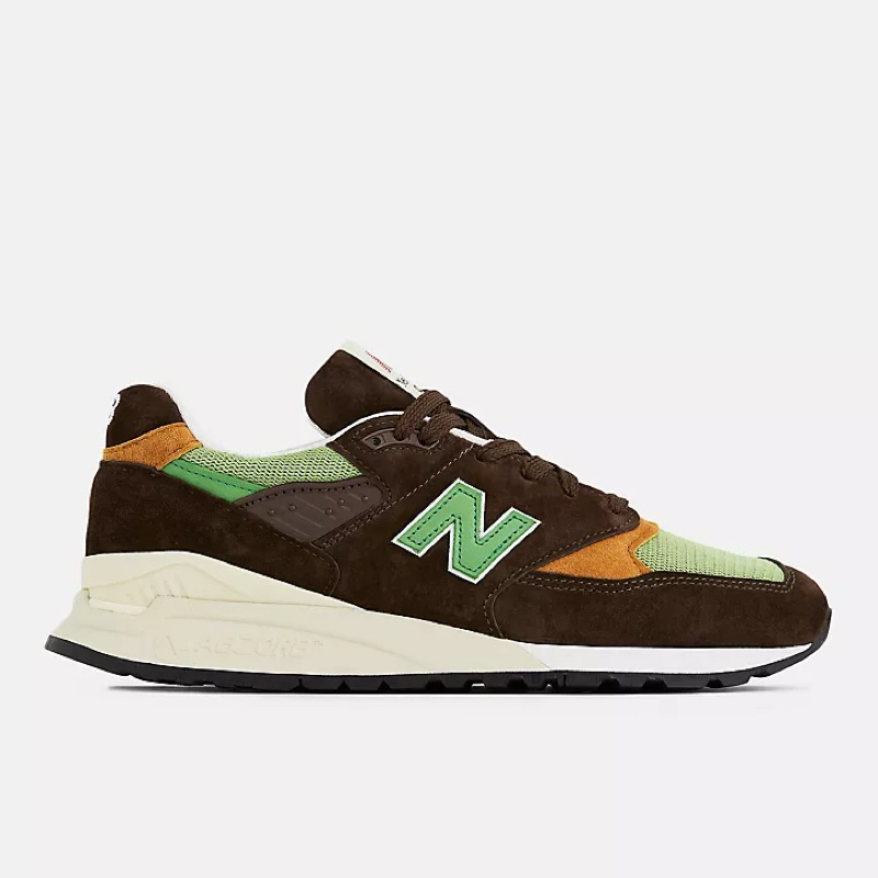 NEW BALANCE 998 Teddy Santis Made In USA Brown/Green U998BG ORIGINAL 100%