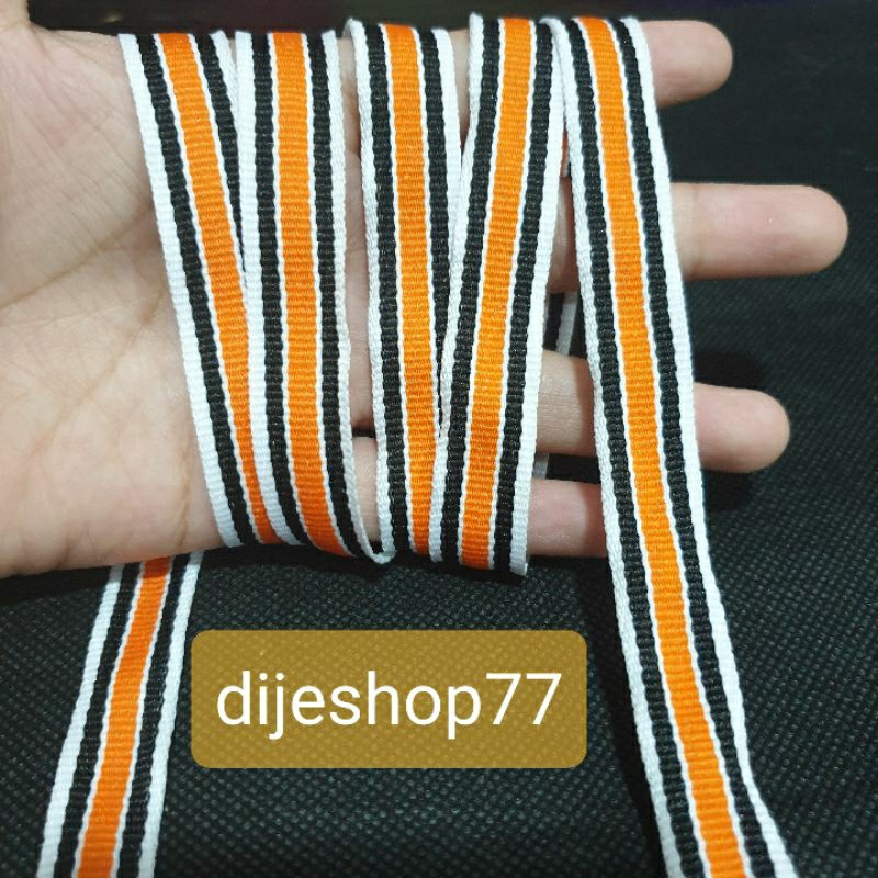 pita selvedge list 1,5cm/pita celana list baju/pita orange 1,5cm