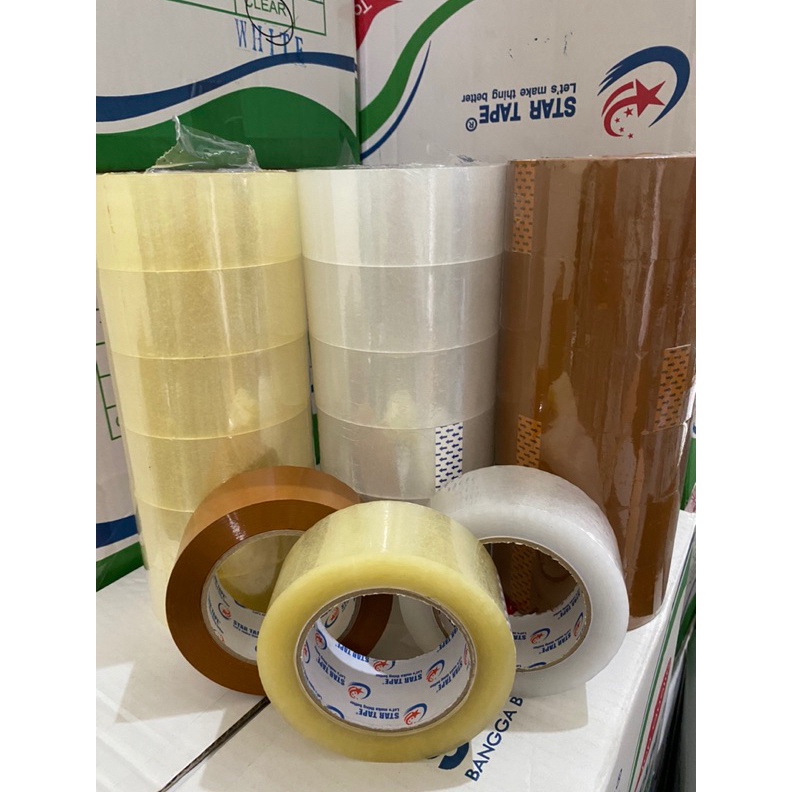 

Lakban 2 yard x 45 mm Per Dus Lakban tebal KODE I4I7