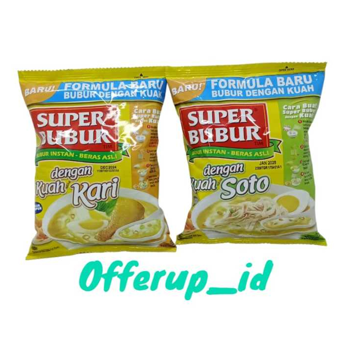 

Super Bubur Instant Soto 46gr Kari Ayam 46gr