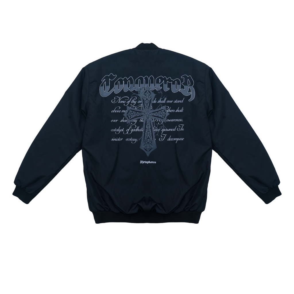 Metaphores Store Bomber Jacket Conqueror - Black