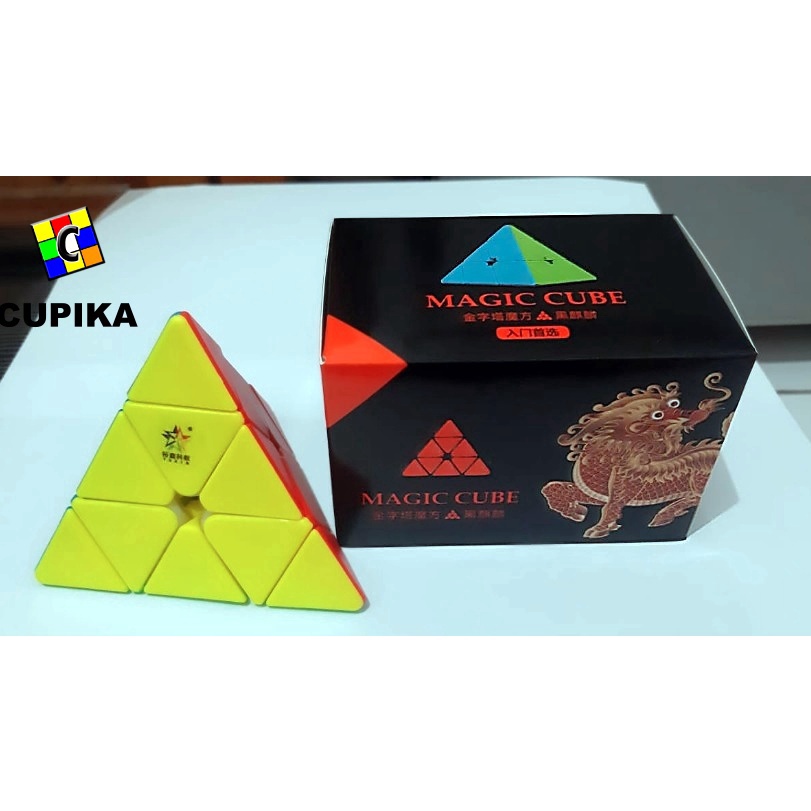 Rubik Yuxin Magic Cube Piramid Pyraminx Segitiga 3x3 Stickerless Dragon version KODE Y4T6