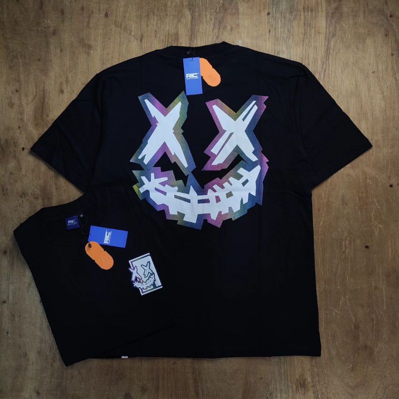 KAOS RIC RICKY IS CLOWN SMILE GRADIENT HOLOGRAM OUTLINE BLACK PREMIUM FULLTAG