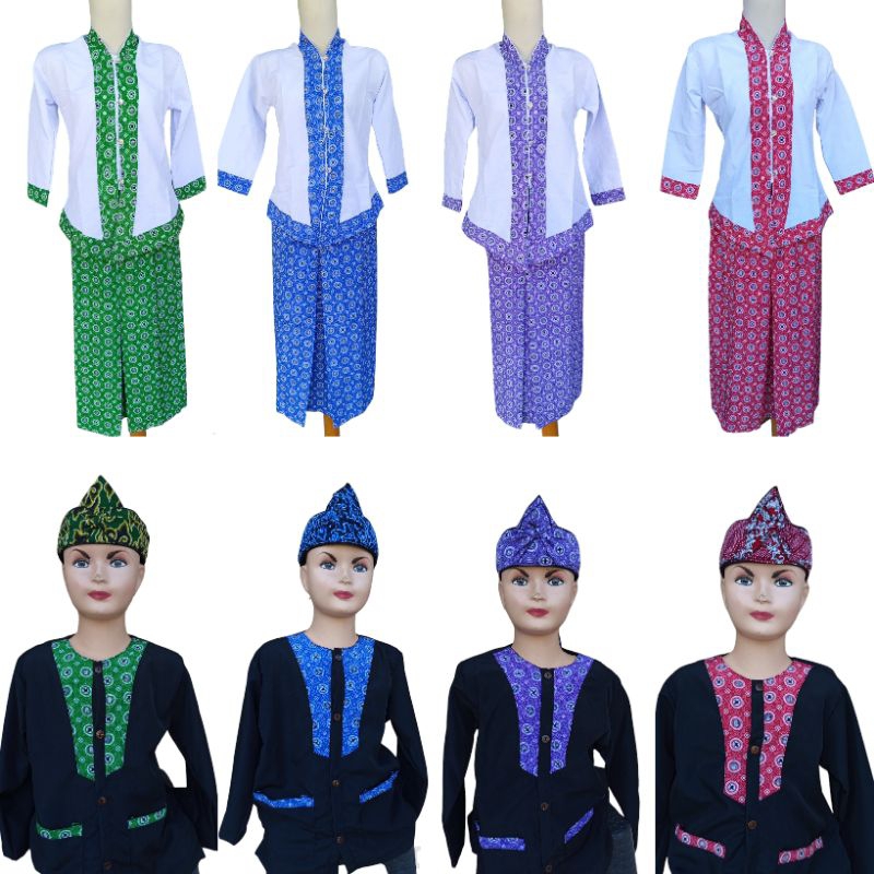couple_Baju kebaya perempuan  dan baju pangsi anak laki PAUD&TK tanpa logo