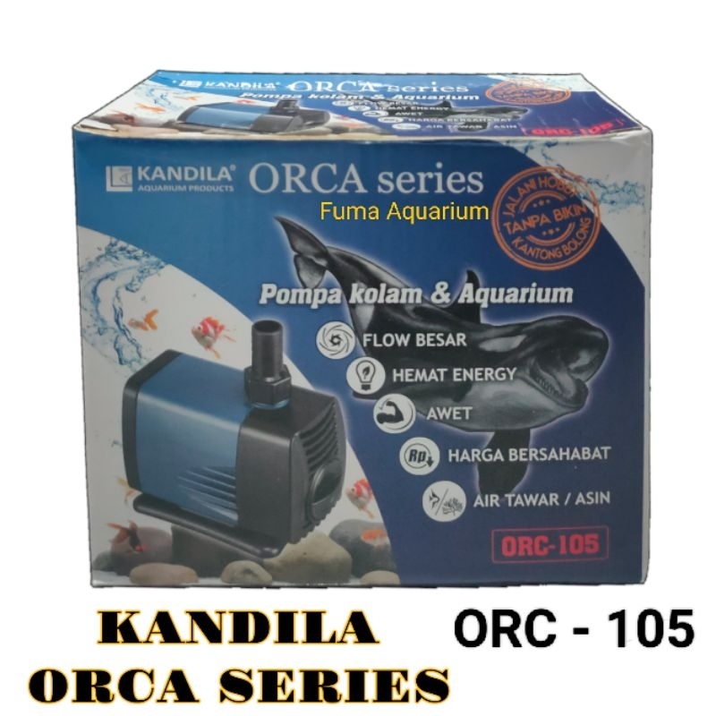 KANDILA ORCA 105 Power Head Mesin Akuarium Pompa Celup Filter kolam Aquarium hidroponik Low Watt wat