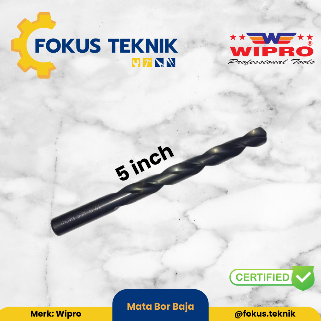 Mata Bor Besi HSS Wipro 5 mm Tajam