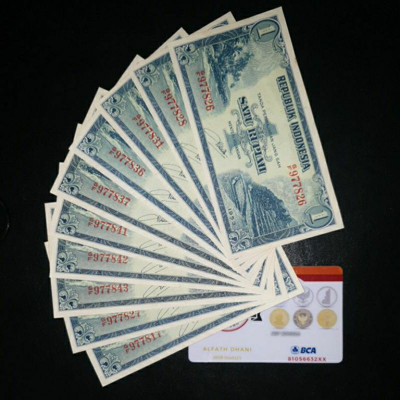 Uang Kuno 1 Rupiah Seri Pemandangan Tahun 1953 (Keydate) Rare
