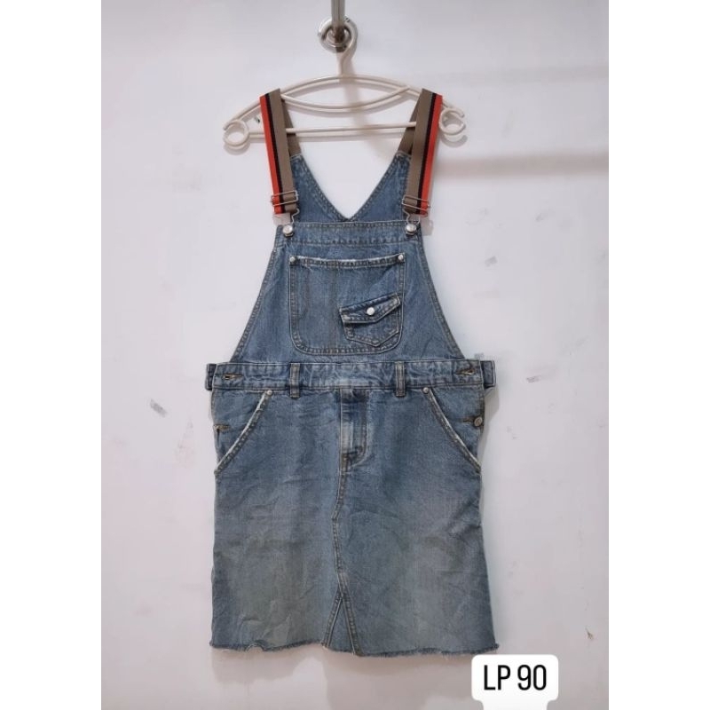 overall jeans rok preloved