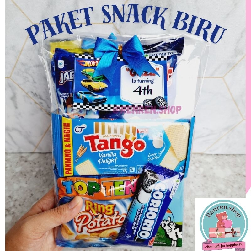 

READY FREE CARD - BINGKISAN SNACK TEMA BIRU SNACK ULTAH ANAK SNACK ULANG TAHUN ANAK LAKI LAKI