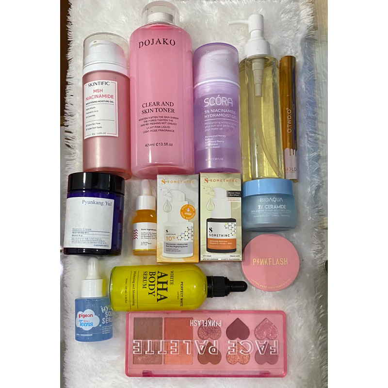 skincare/makeup preloved [ BACA DESKRIPSI ] skintific dojako scora prettywell lipscreen somethinc pi