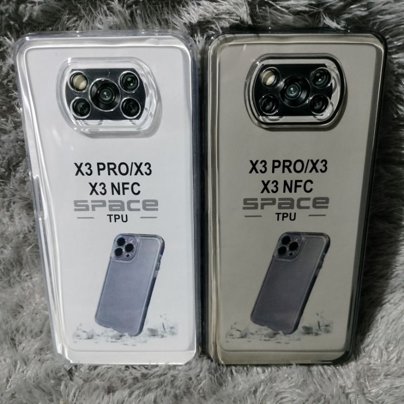 Softcase Casing PCOC X3 PRO/X3/X3 NFC BENING Trasparan Pelindung belakang HP+Camera