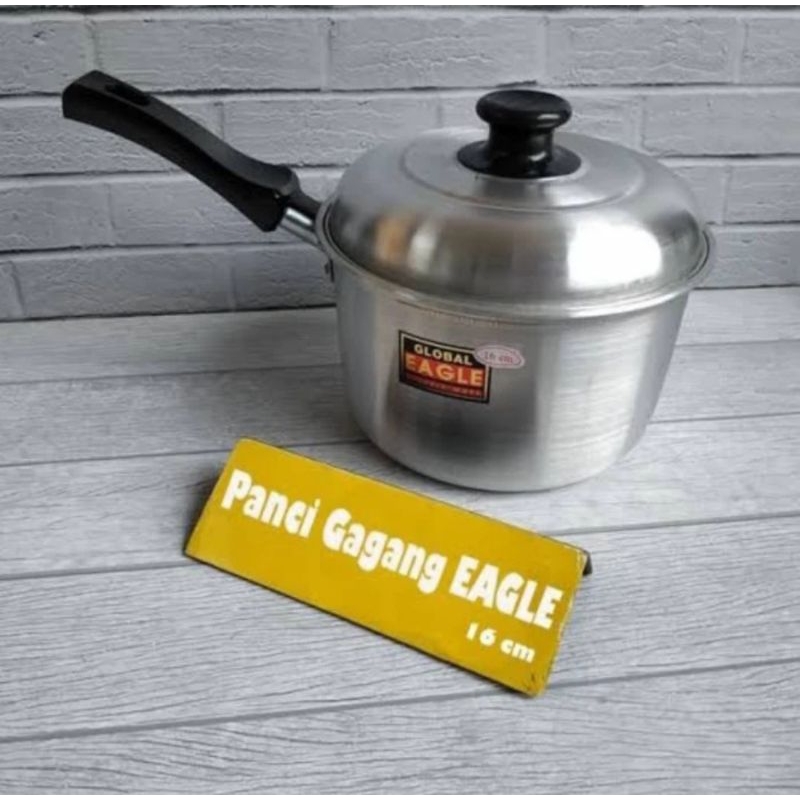 Panci gagang Sakura 16 cm + tutup global eagle/ Panci gagang kecil/ Panci Gagang tutup 16 cm