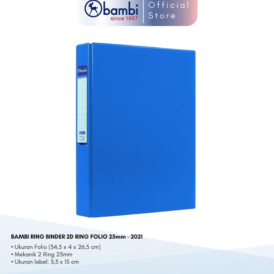 

KODE J6M Bambi Ring Binder Folio 2 Ring MID SIZE 25 mm kode 221