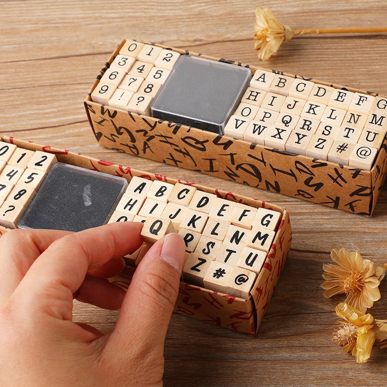 

KODE P3M3 Aesthetic Wooden Stamp Alphabet Set Paket Stempel Kayu Estetik untuk Journaling Bujo Jurnal Scrapbook Vintage Wood DIY Bullet Alfabet