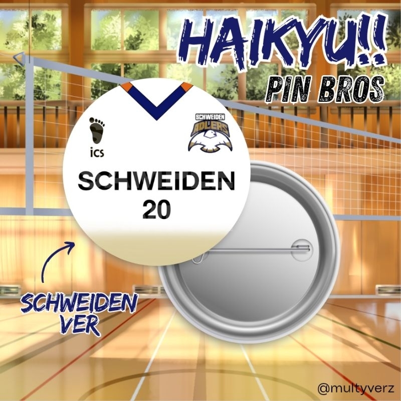 [PRE-ORDER] HAIKYUU SCHWEIDEN ADLERS PIN BROS