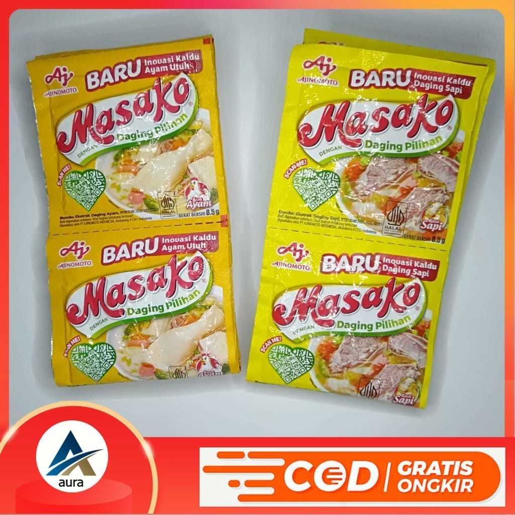 

MASAKO Renceng - Masako Sachet (Per Renceng 12 sachet x 10gr) AYAM & SAPI