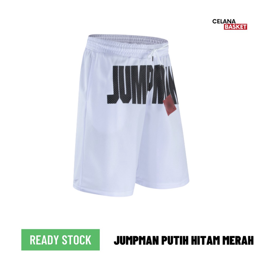 KODE C1D BBall Pants  Michael Jordan  Celana Basket  Jump Man  Putih Hitam Merah