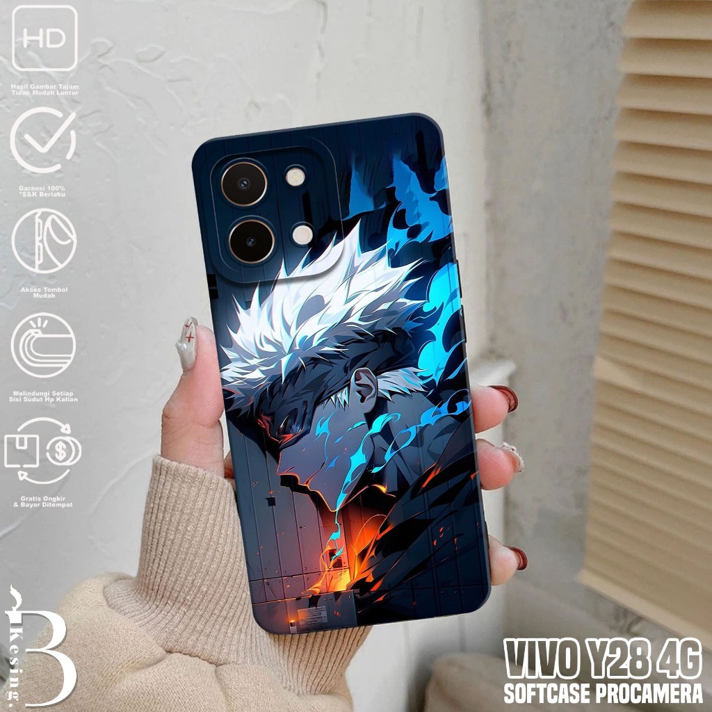 Case VIVO Y28 4G - Casing VIVO Y28 4G Motif Gojo Satoru - Silikon Hp VIVO Y28 4G - Softcase Hp VIVO 