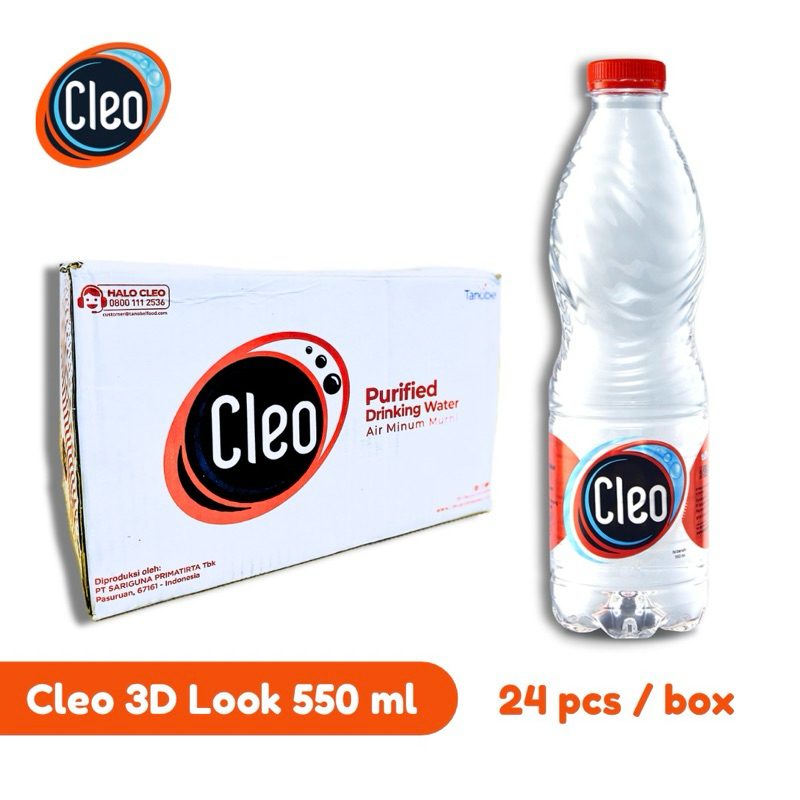 

Cleo Air Mineral 550ml (1 Karton Isi 24 Botol)