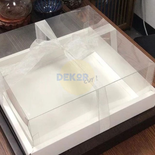

KF7 BOX KUE MINIMALIS mika kue ulang tahun cake box mika kek packaging kue hampers dus kue box hantaran