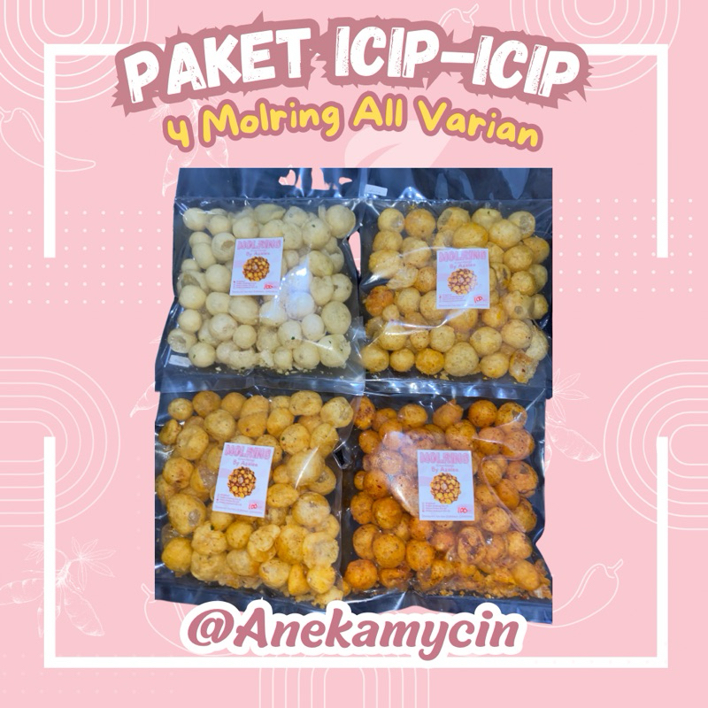 

MOLRING CIMOL KERING BERAT 100 GRAM, isi 4 Bungkus semua rasa