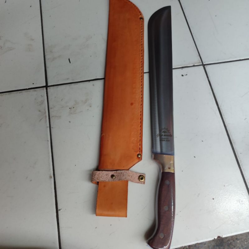 Alat Sembelih daging stainless TJAP MATA / sembelih kambing &iris daging + sarung