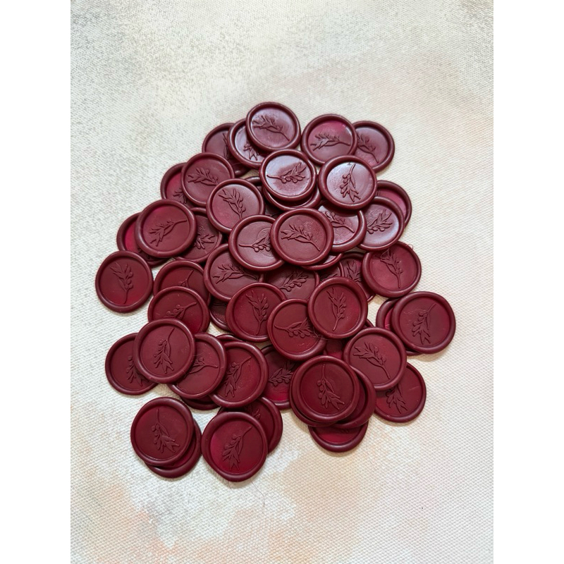 

Dill (cherry red) - 1 PCS Wax Seal Vintage Segel Undangan DIY Souvenir calligraphy pernikahan Segel lilin undangan instan vintage Wax Sealing COINBULAT