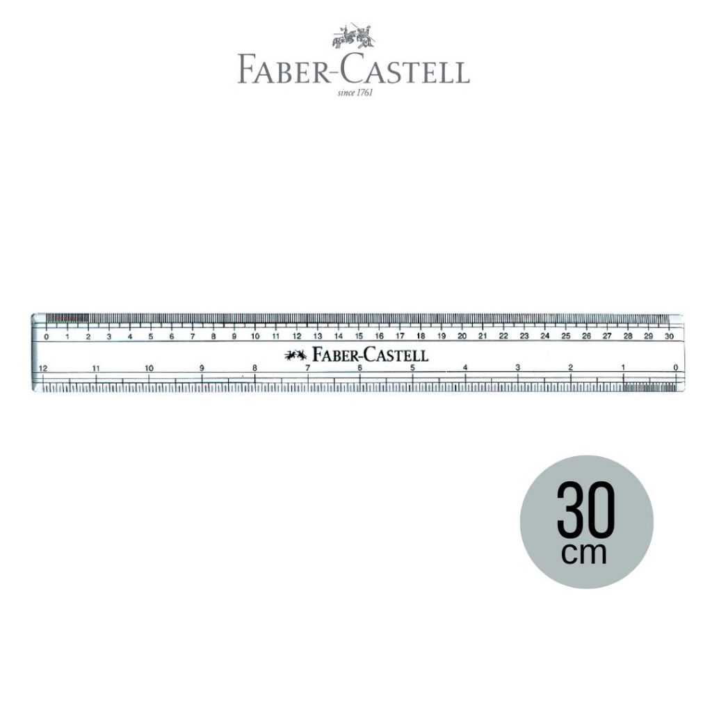 Faber-Castell Penggaris Ruler Scale Sekolah 30cm - Gambar 3