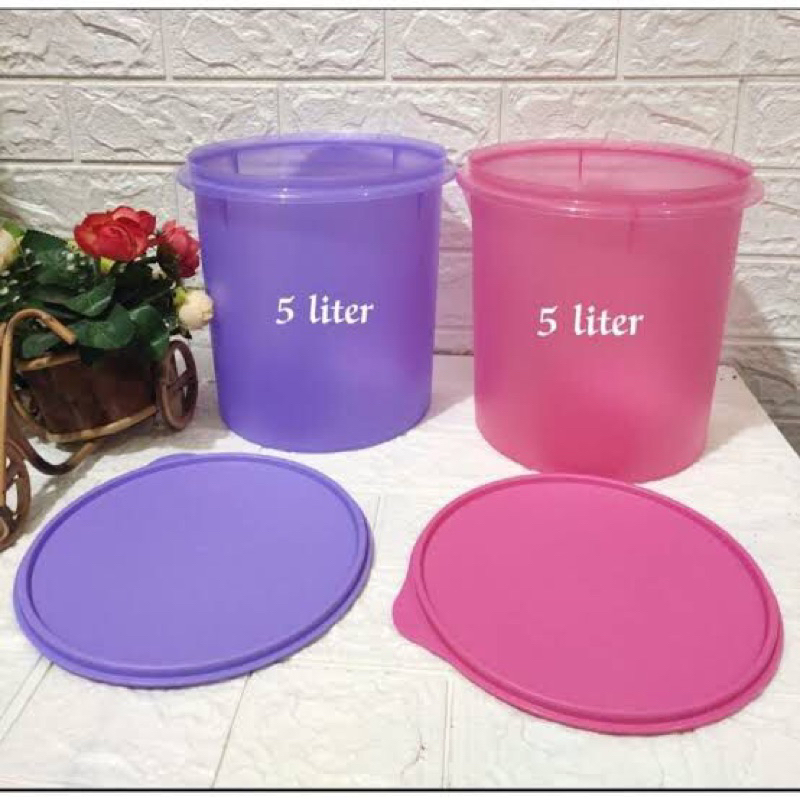 tupperware toples canister set 5 liter original