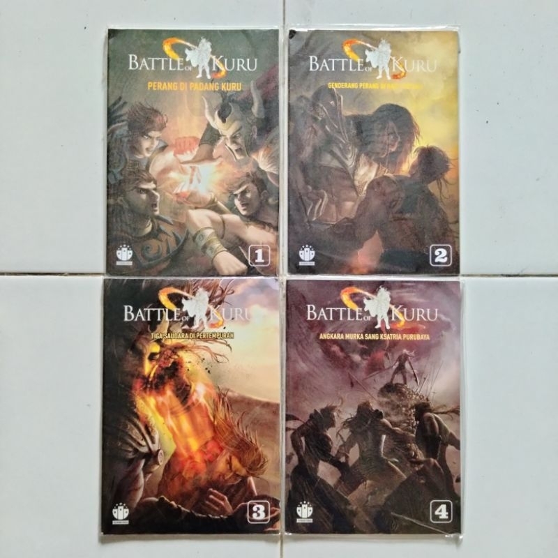 Paket Komik Lokal - Battle of Kuru - Sondi Lee - 4 Buku Fullset - Tiga Menara Perkasa