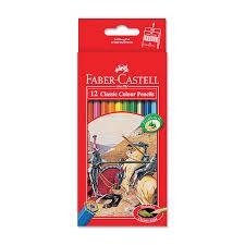 

PENSIL WARNA FABER CASTELL ISI 12 WARNA PANJANG Original