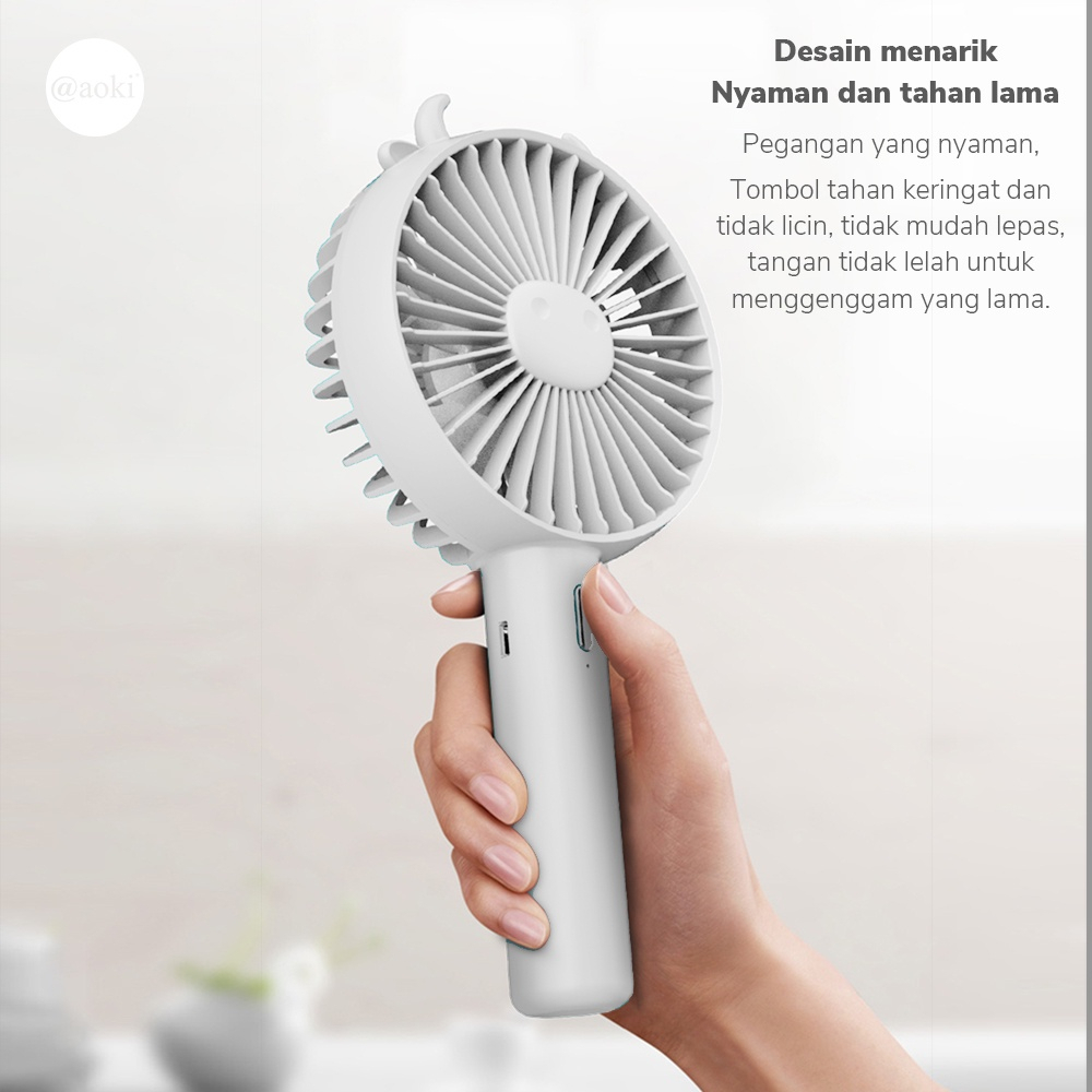 Kipas Angin Meja USB AOKI AF-805Y dengan Tempat Pensil Kipas Angin Portable Angin Segar Aksesoris Ki