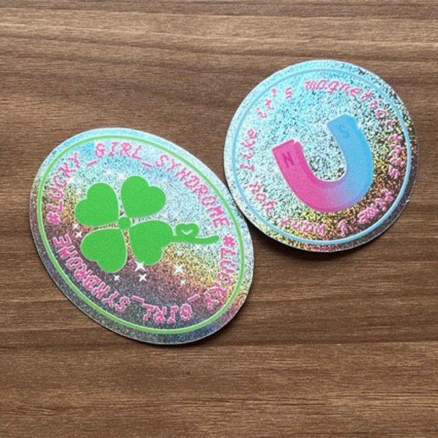 

magnetic / lucky girl syndrom il lit inspired hologram sticker diecut kpop girlgroup fanmerch fanmade fanart