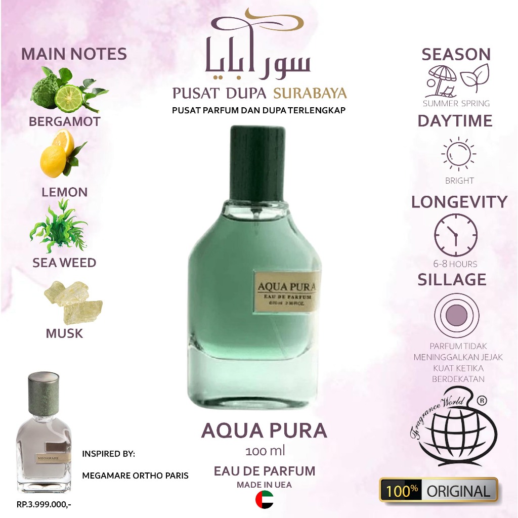 Parfum Asli Arab Original Premium Fragrance World Aqua Pura