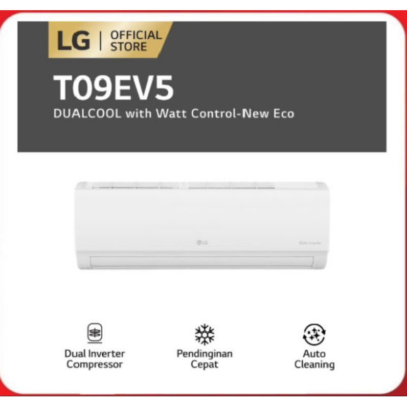 Promo LG AC Dual Inverter 1 PK T09EV5 Hemat Listrik