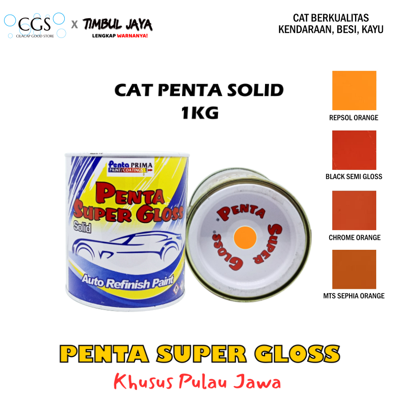 Cat Penta ORANGE 26012 1 Kg - cat mobil orange - cat oren 1 kg - cat penta oren - penta gloss orange