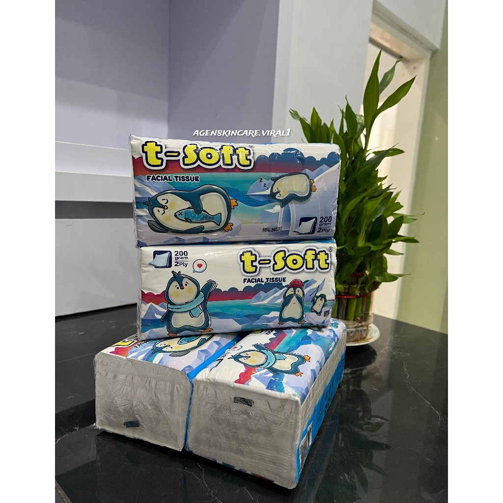 T-SOFT Facial Tissue 200 gr T Soft Tissue Wajah 2pcs