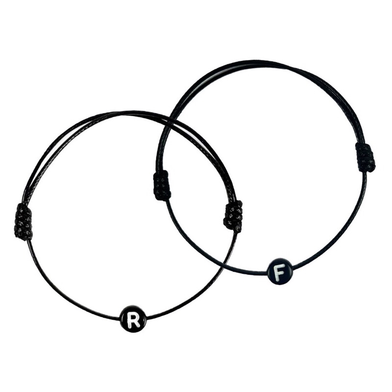 Gelang Couple Pasangan Bracelet Inisial Nama Tali Anti Air